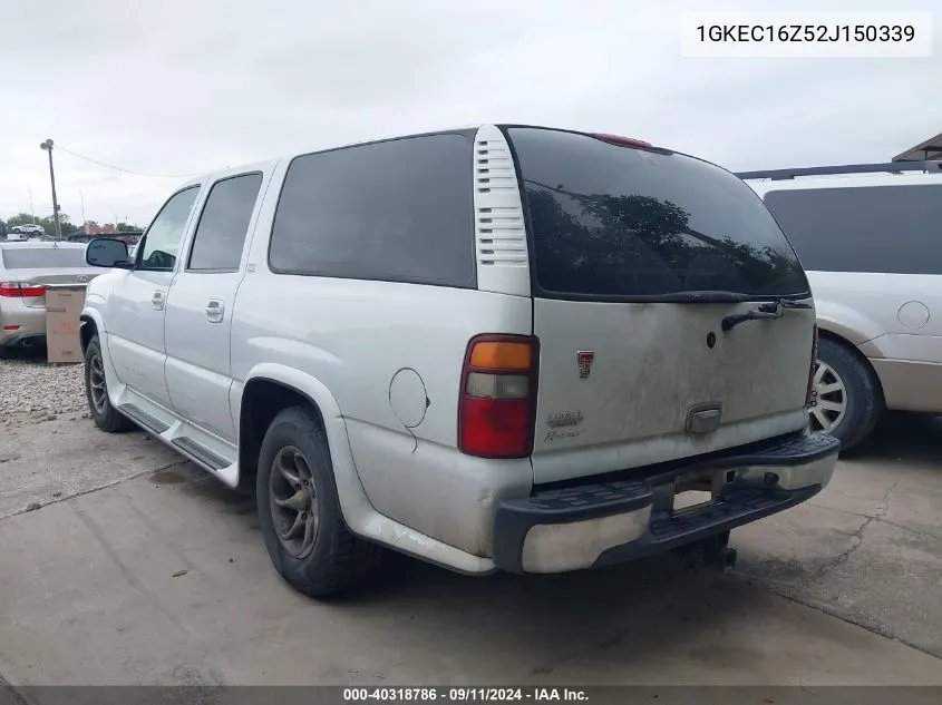 2002 GMC Yukon Xl 1500 Slt VIN: 1GKEC16Z52J150339 Lot: 40318786