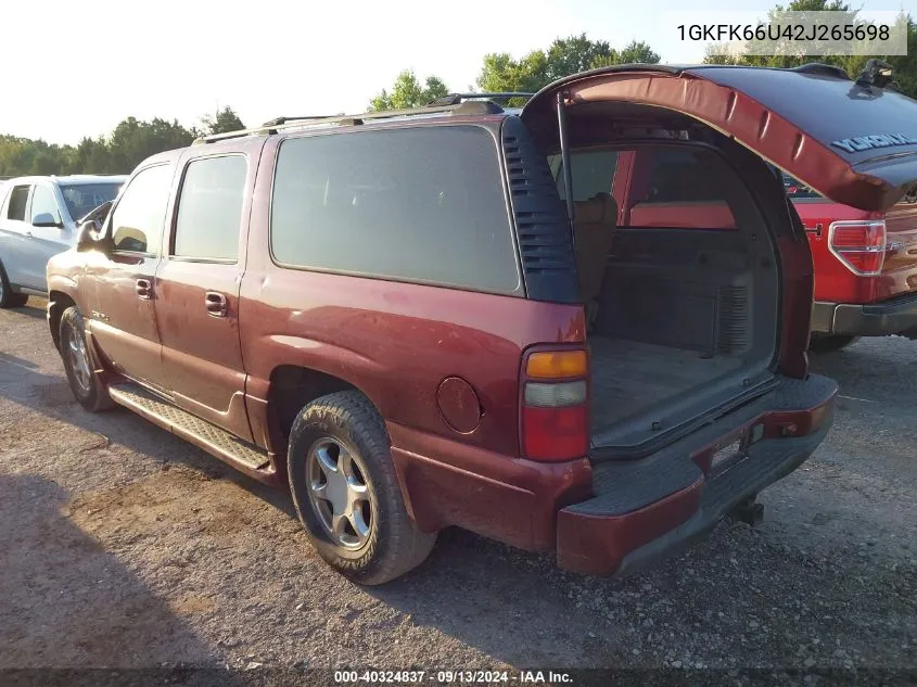 1GKFK66U42J265698 2002 GMC Denali Xl K1500