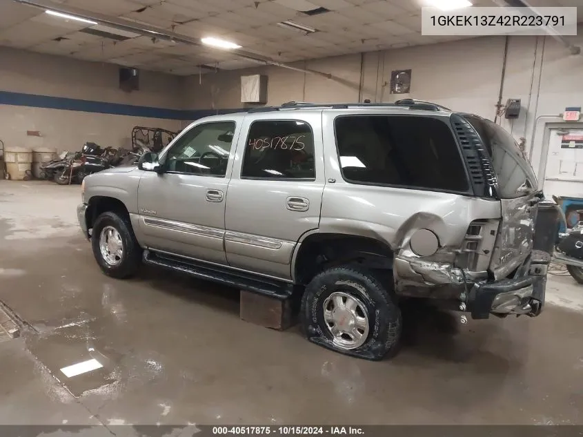 2002 GMC Yukon Slt VIN: 1GKEK13Z42R223791 Lot: 40517875