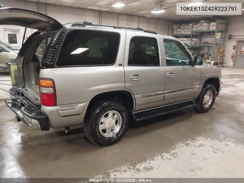 2002 GMC Yukon Slt VIN: 1GKEK13Z42R223791 Lot: 40517875