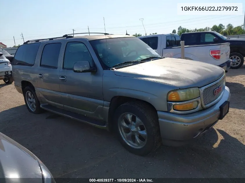 2002 GMC Yukon Xl 1500 Denali VIN: 1GKFK66U22J279972 Lot: 40539377