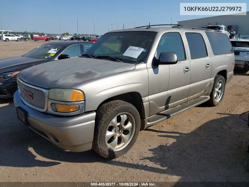 2002 GMC Yukon Xl 1500 Denali VIN: 1GKFK66U22J279972 Lot: 40539377