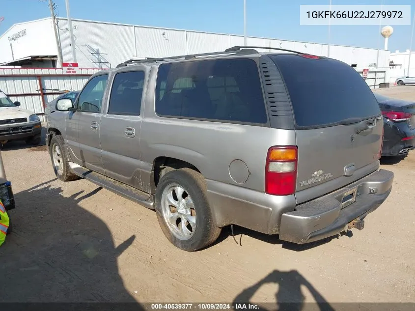 2002 GMC Yukon Xl 1500 Denali VIN: 1GKFK66U22J279972 Lot: 40539377