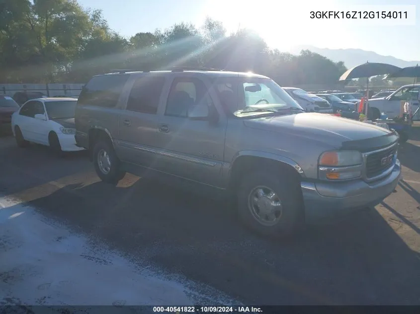 2002 GMC Yukon Xl K1500 VIN: 3GKFK16Z12G154011 Lot: 40541822