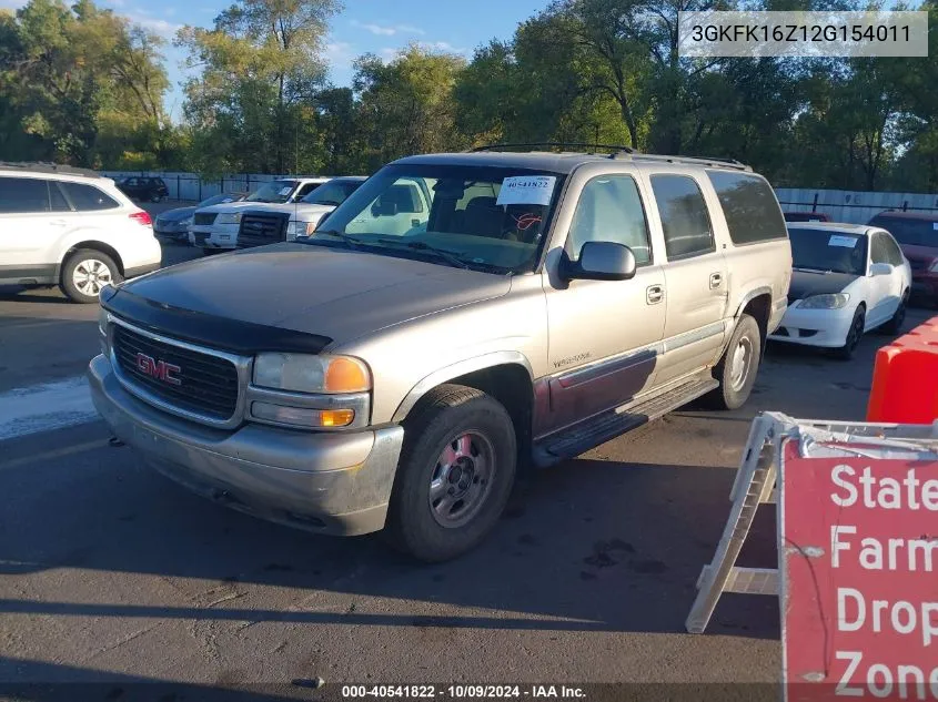 2002 GMC Yukon Xl K1500 VIN: 3GKFK16Z12G154011 Lot: 40541822