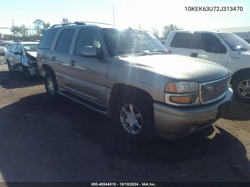 2002 GMC Yukon Denali VIN: 1GKEK63U72J313470 Lot: 40544515