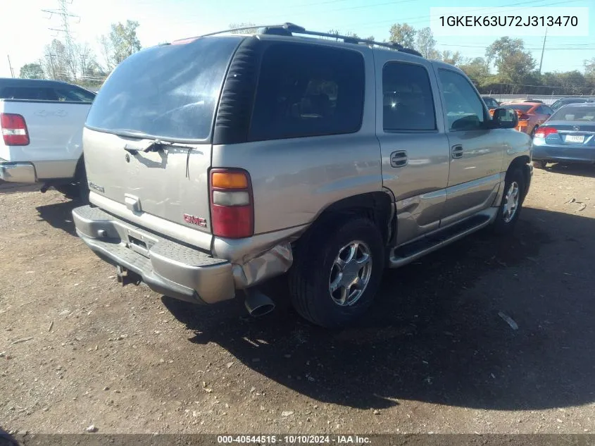 2002 GMC Yukon Denali VIN: 1GKEK63U72J313470 Lot: 40544515