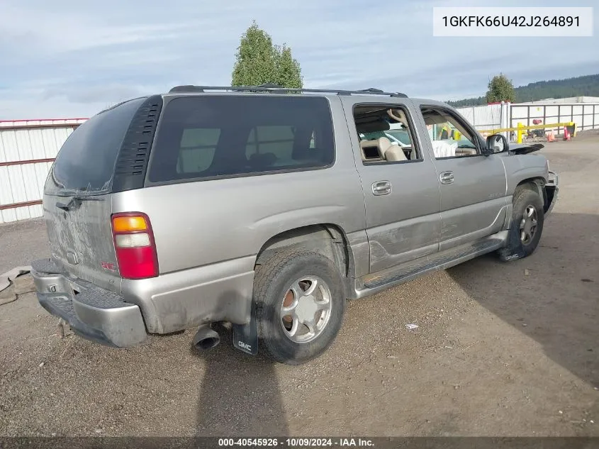 2002 GMC Denali Xl K1500 VIN: 1GKFK66U42J264891 Lot: 40545926