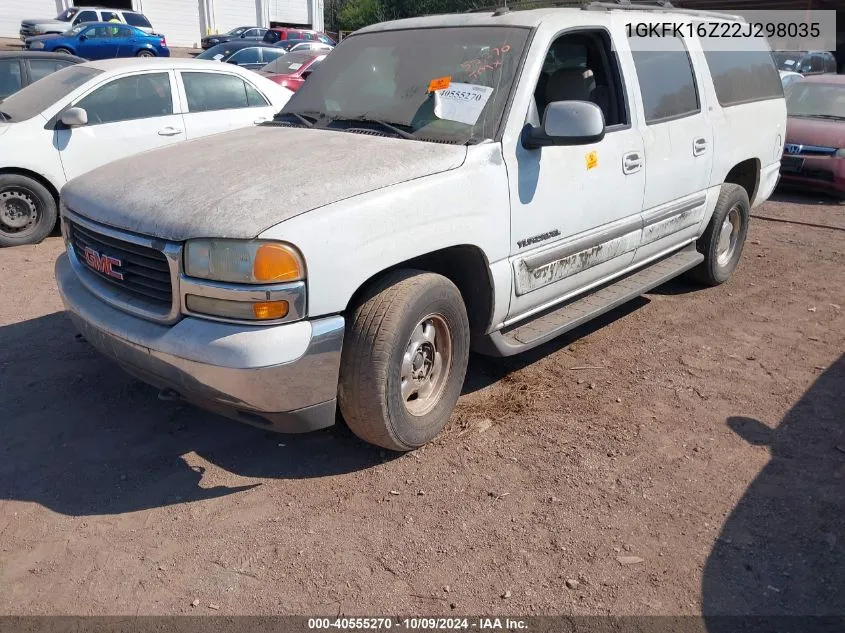 2002 GMC Yukon Xl K1500 VIN: 1GKFK16Z22J298035 Lot: 40555270