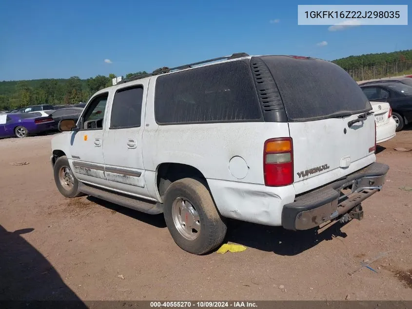 2002 GMC Yukon Xl K1500 VIN: 1GKFK16Z22J298035 Lot: 40555270