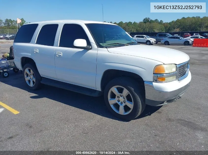 2002 GMC Yukon Slt VIN: 1GKEC13Z52J252793 Lot: 40562620