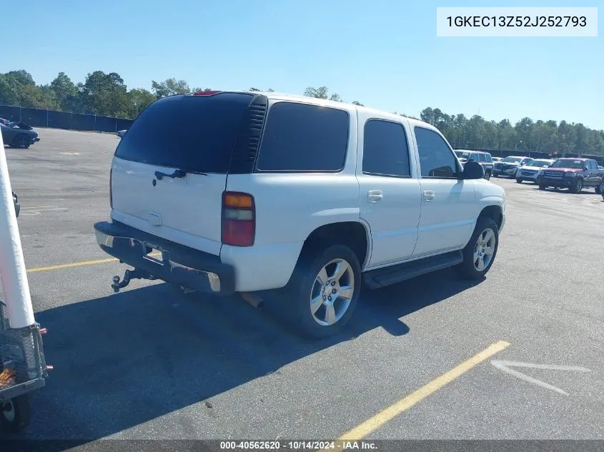 2002 GMC Yukon Slt VIN: 1GKEC13Z52J252793 Lot: 40562620