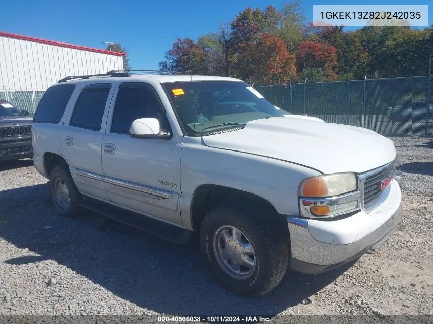 2002 GMC Yukon Slt VIN: 1GKEK13Z82J242035 Lot: 40566038