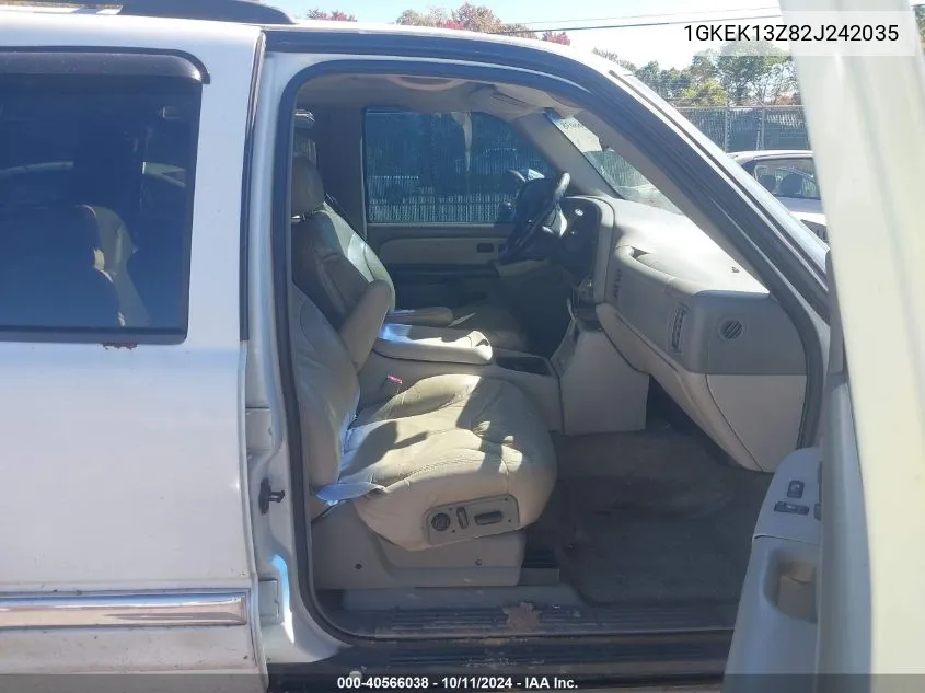 2002 GMC Yukon Slt VIN: 1GKEK13Z82J242035 Lot: 40566038