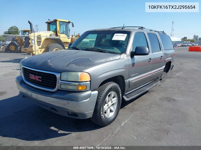 2002 GMC Yukon Xl 1500 Slt VIN: 1GKFK16TX2J295654 Lot: 40577509