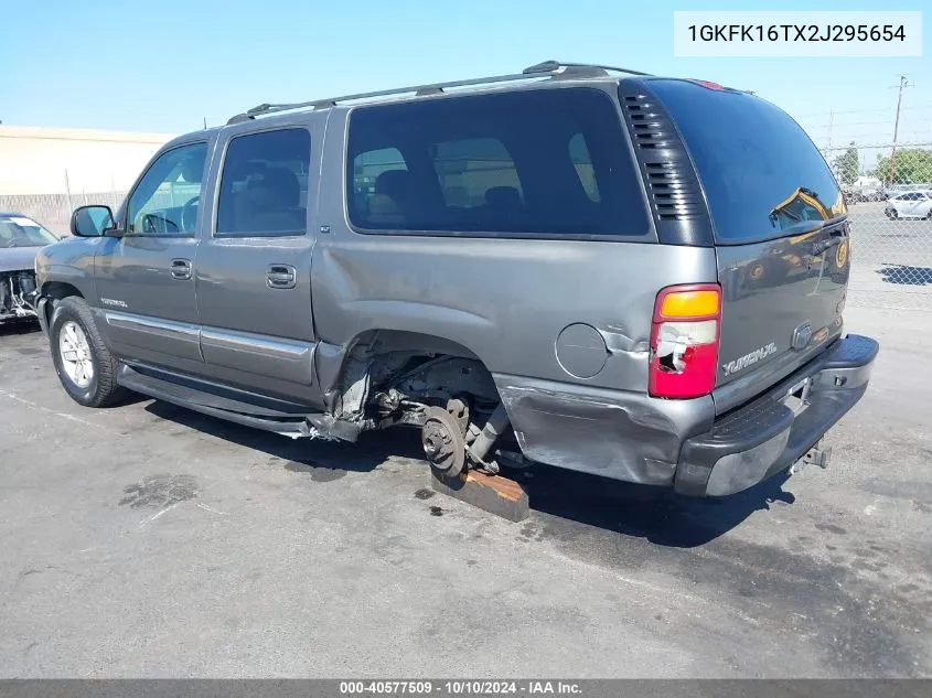 2002 GMC Yukon Xl 1500 Slt VIN: 1GKFK16TX2J295654 Lot: 40577509