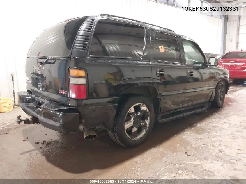 2002 GMC Yukon Denali VIN: 1GKEK63U82J132331 Lot: 40582869