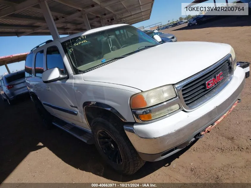 2002 GMC Yukon Sle VIN: 1GKEC13V42R200764 Lot: 40663971