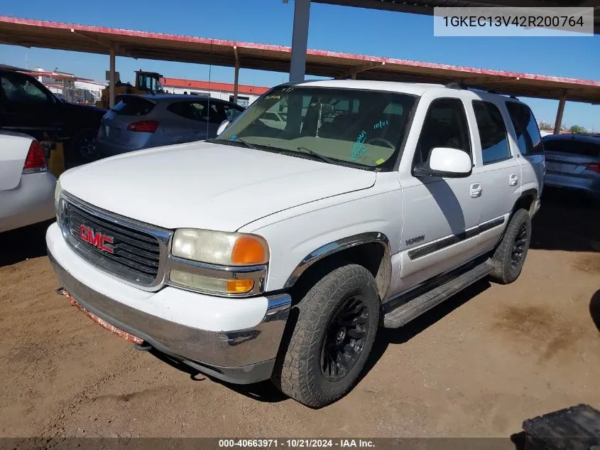 2002 GMC Yukon Sle VIN: 1GKEC13V42R200764 Lot: 40663971