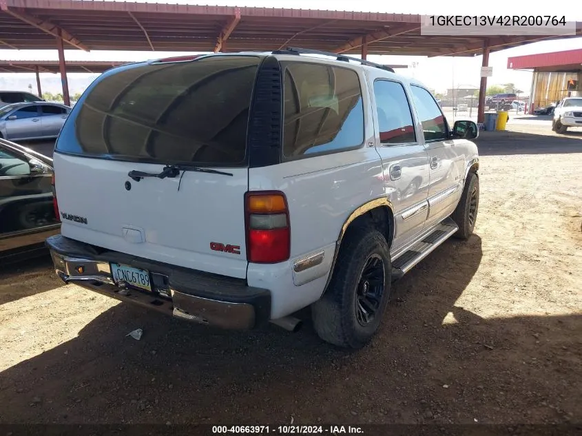 2002 GMC Yukon Sle VIN: 1GKEC13V42R200764 Lot: 40663971