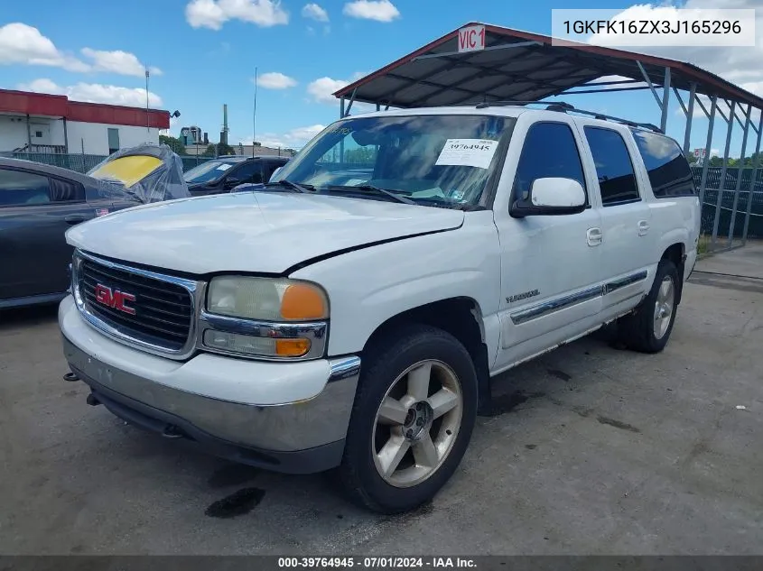 2003 GMC Yukon Xl 1500 Sle VIN: 1GKFK16ZX3J165296 Lot: 39764945