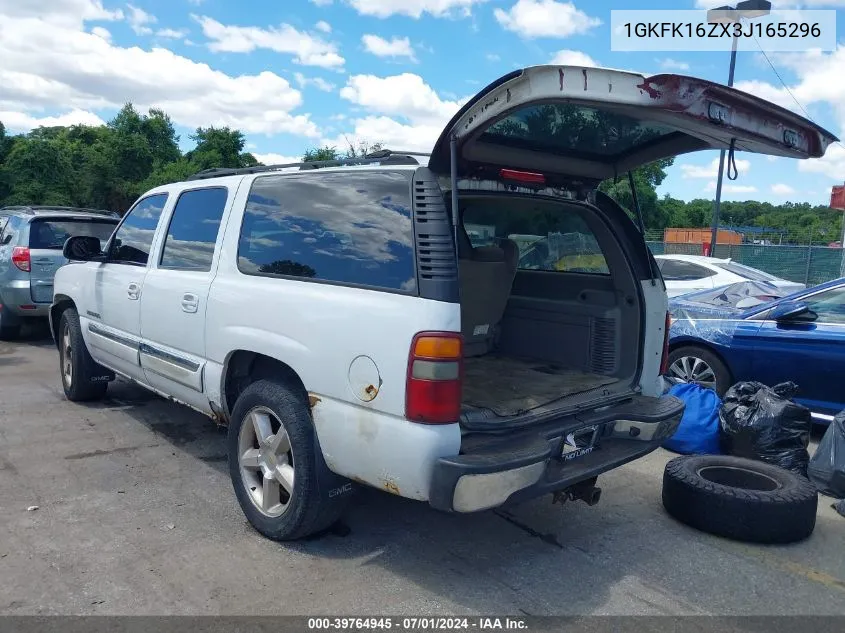 2003 GMC Yukon Xl 1500 Sle VIN: 1GKFK16ZX3J165296 Lot: 39764945