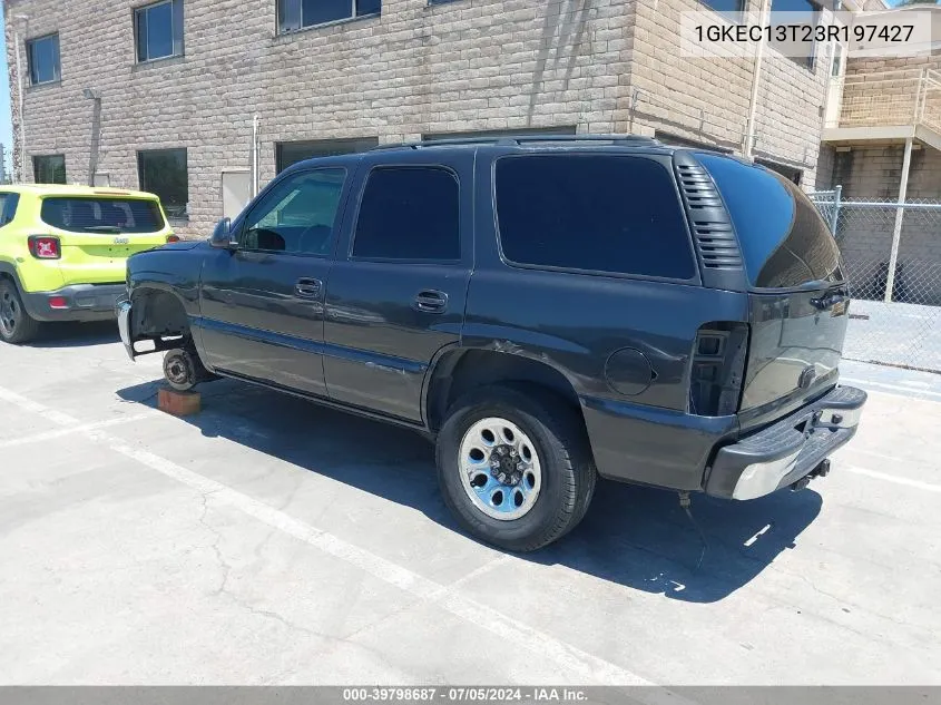 2003 GMC Yukon Sle VIN: 1GKEC13T23R197427 Lot: 39798687