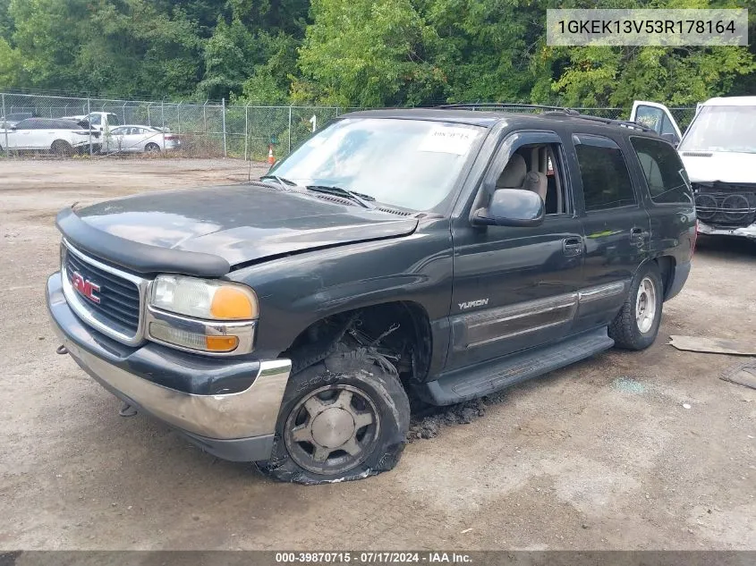 2003 GMC Yukon Sle VIN: 1GKEK13V53R178164 Lot: 39870715