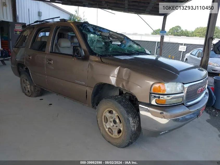 2003 GMC Yukon Slt VIN: 1GKEC13Z93J110450 Lot: 39992598