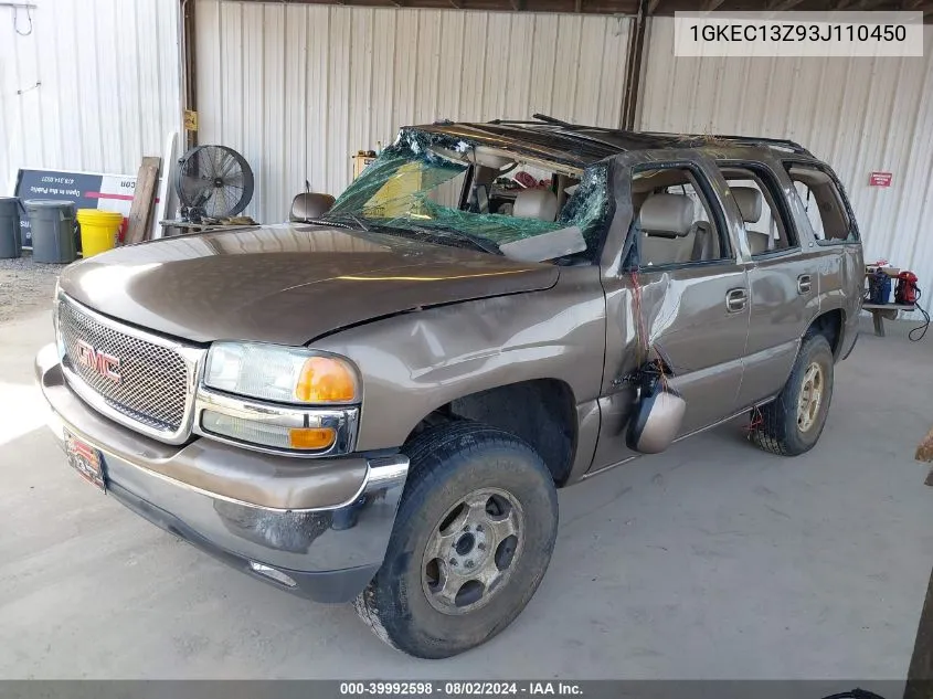 2003 GMC Yukon Slt VIN: 1GKEC13Z93J110450 Lot: 39992598