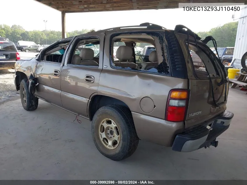 2003 GMC Yukon Slt VIN: 1GKEC13Z93J110450 Lot: 39992598