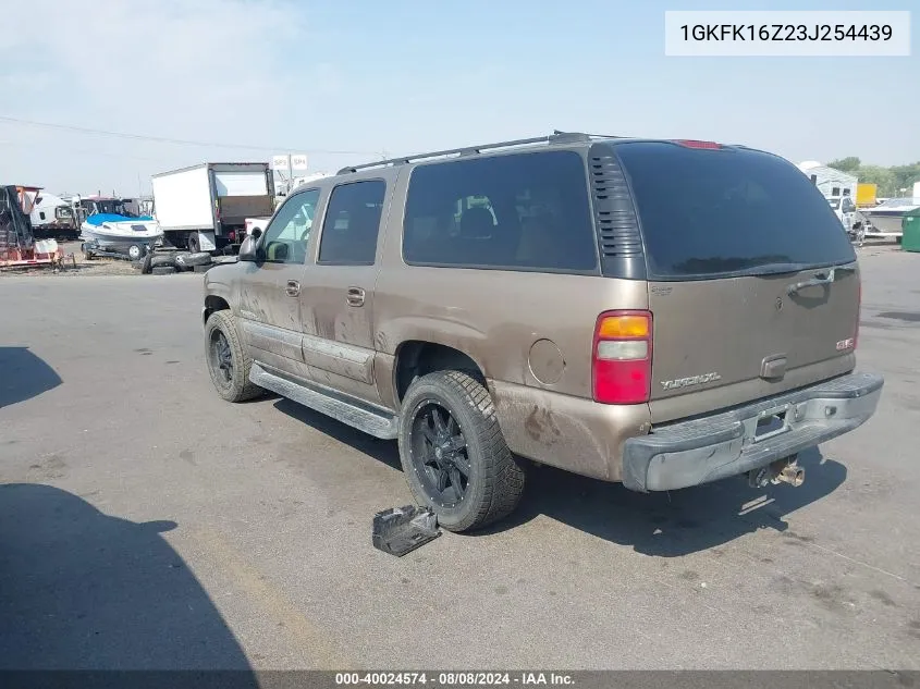 2003 GMC Yukon Xl 1500 Sle VIN: 1GKFK16Z23J254439 Lot: 40024574