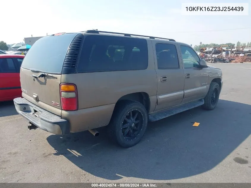 2003 GMC Yukon Xl 1500 Sle VIN: 1GKFK16Z23J254439 Lot: 40024574