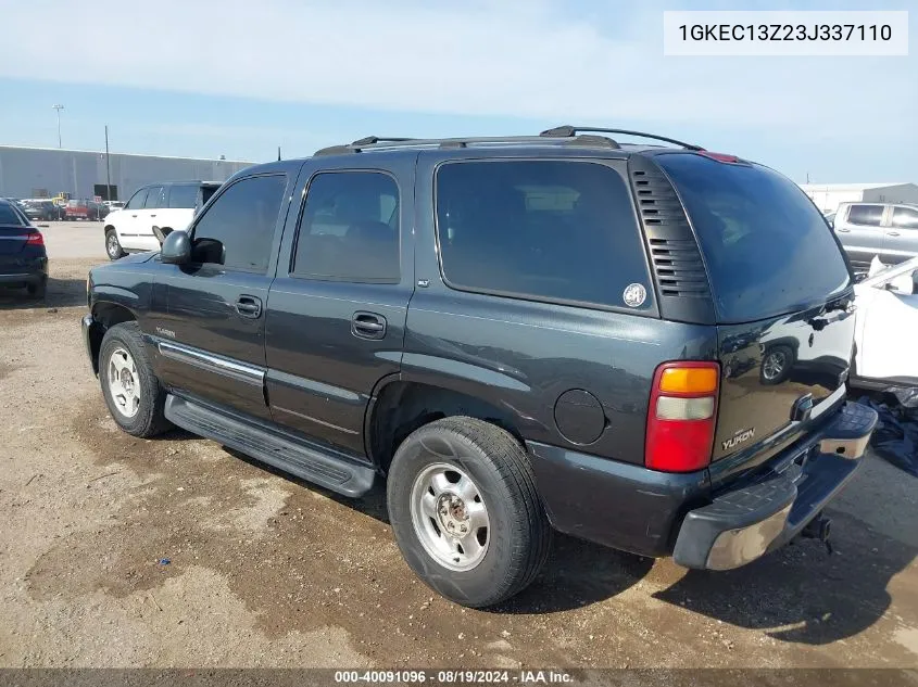 2003 GMC Yukon Slt VIN: 1GKEC13Z23J337110 Lot: 40091096