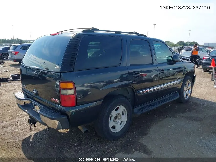 2003 GMC Yukon Slt VIN: 1GKEC13Z23J337110 Lot: 40091096