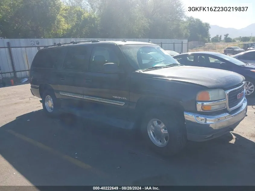 2003 GMC Yukon Xl 1500 Slt VIN: 3GKFK16Z23G219837 Lot: 40222649