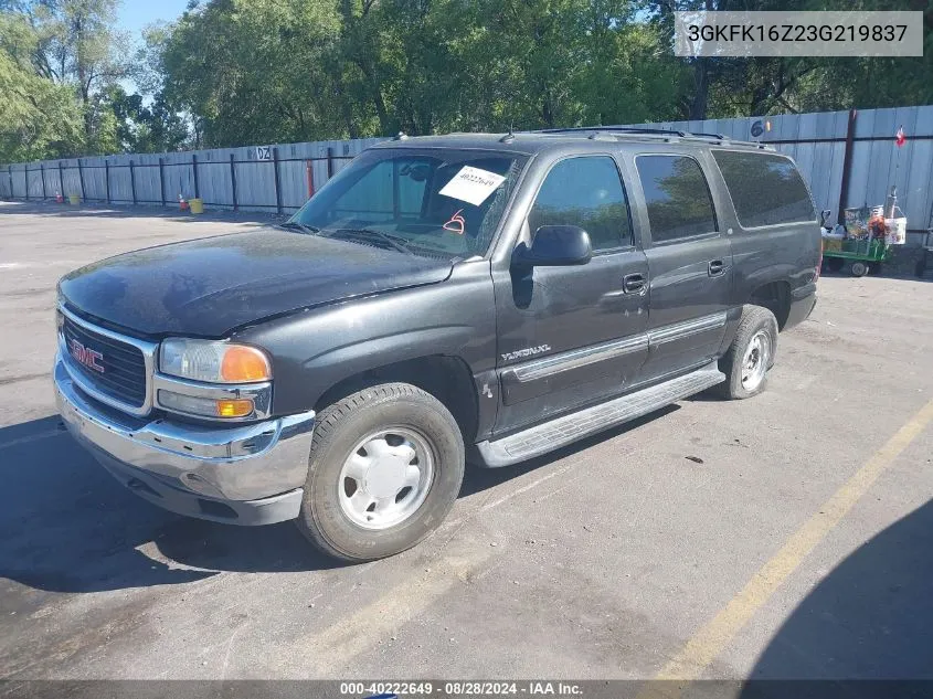 2003 GMC Yukon Xl 1500 Slt VIN: 3GKFK16Z23G219837 Lot: 40222649