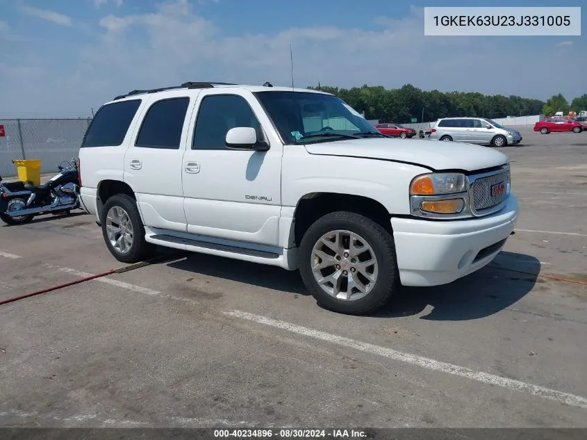 1GKEK63U23J331005 2003 GMC Yukon Denali