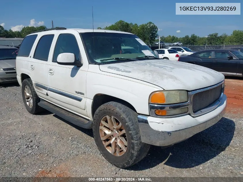 2003 GMC Yukon Slt VIN: 1GKEC13V93J280269 Lot: 40247563