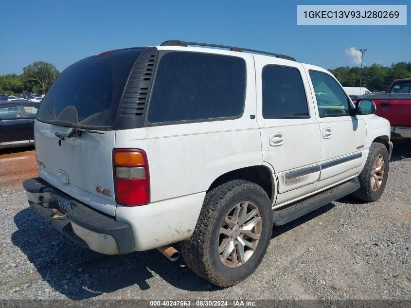 2003 GMC Yukon Slt VIN: 1GKEC13V93J280269 Lot: 40247563