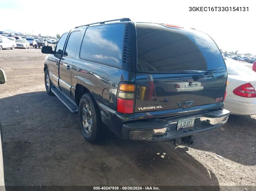 2003 GMC Yukon Xl 1500 Sle VIN: 3GKEC16T33G154131 Lot: 40247939