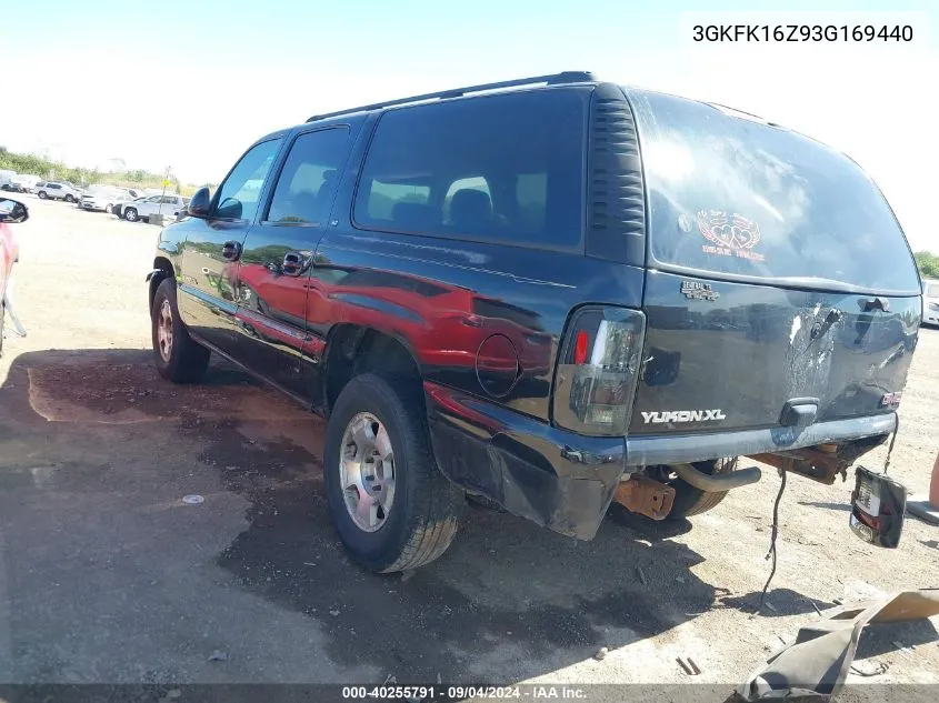 2003 GMC Yukon Xl 1500 Slt VIN: 3GKFK16Z93G169440 Lot: 40255791