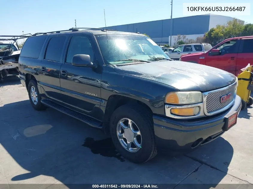 2003 GMC Yukon Xl 1500 Denali VIN: 1GKFK66U53J266487 Lot: 40311542