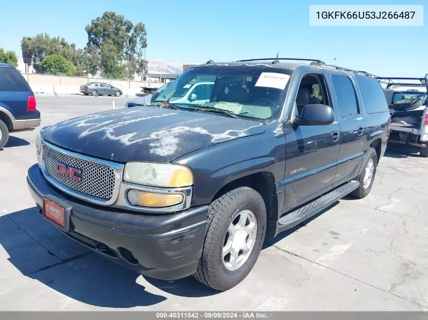 2003 GMC Yukon Xl 1500 Denali VIN: 1GKFK66U53J266487 Lot: 40311542