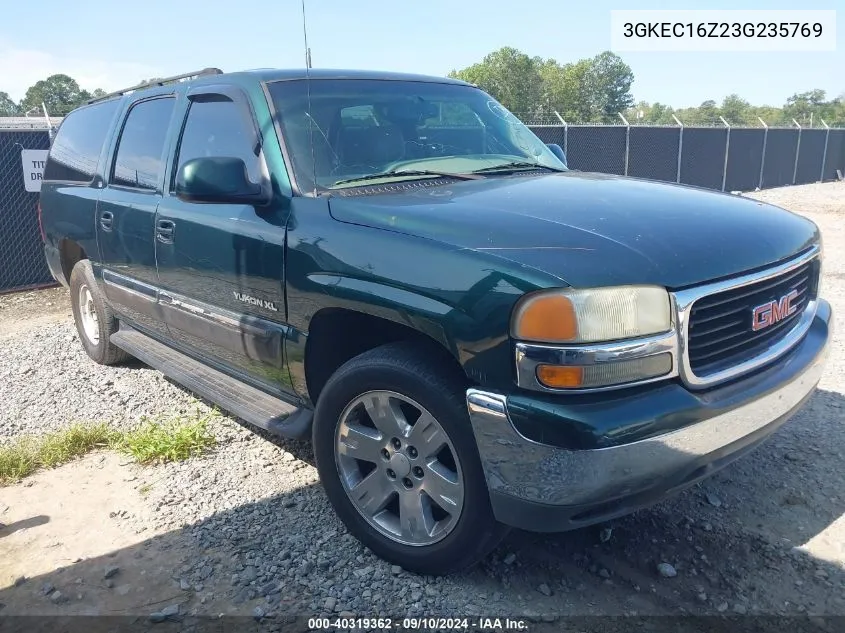 2003 GMC Yukon Xl 1500 Slt VIN: 3GKEC16Z23G235769 Lot: 40319362