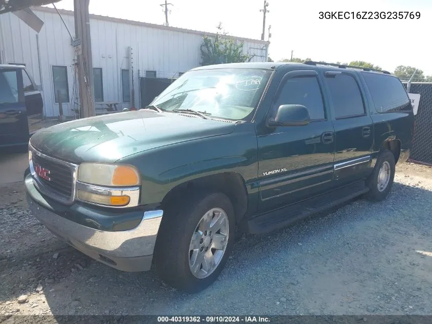 2003 GMC Yukon Xl 1500 Slt VIN: 3GKEC16Z23G235769 Lot: 40319362