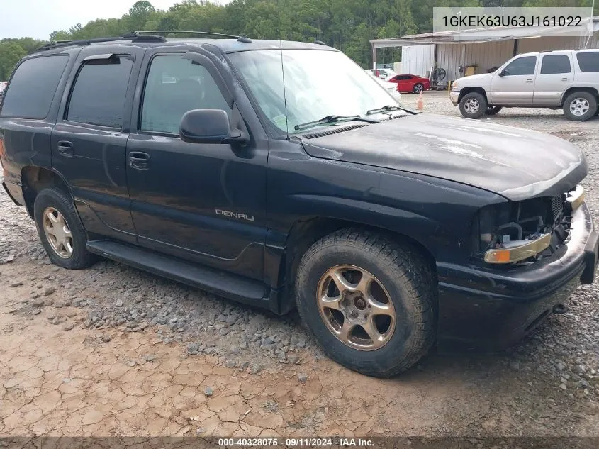 2003 GMC Yukon Denali VIN: 1GKEK63U63J161022 Lot: 40328075