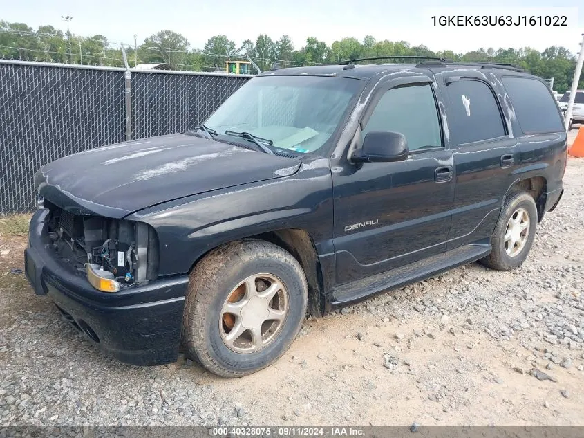 1GKEK63U63J161022 2003 GMC Yukon Denali