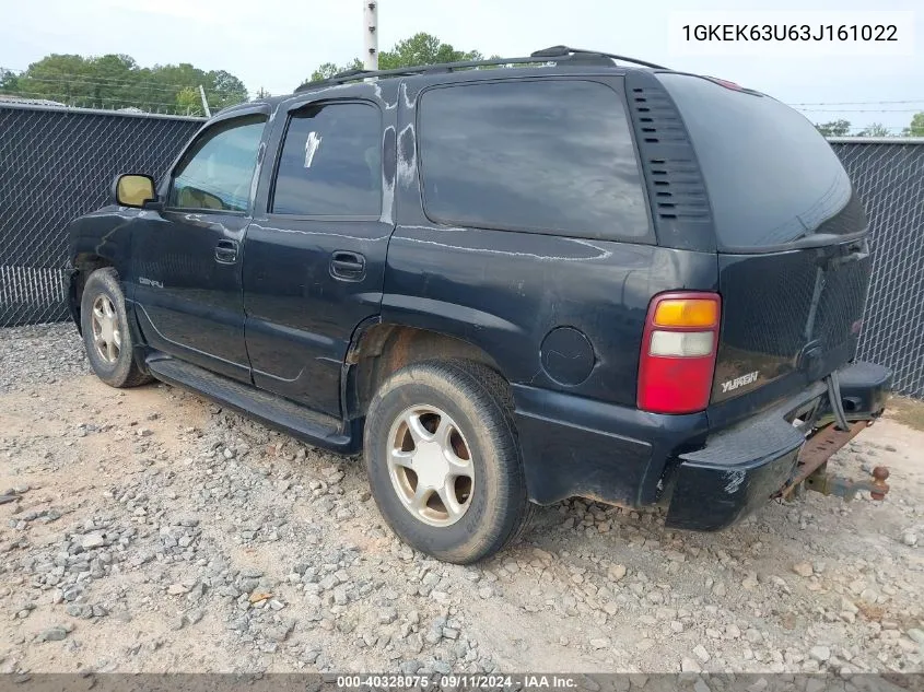 2003 GMC Yukon Denali VIN: 1GKEK63U63J161022 Lot: 40328075