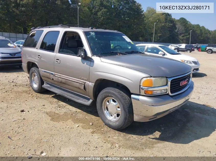 2003 GMC Yukon Slt VIN: 1GKEC13ZX3J280171 Lot: 40475166